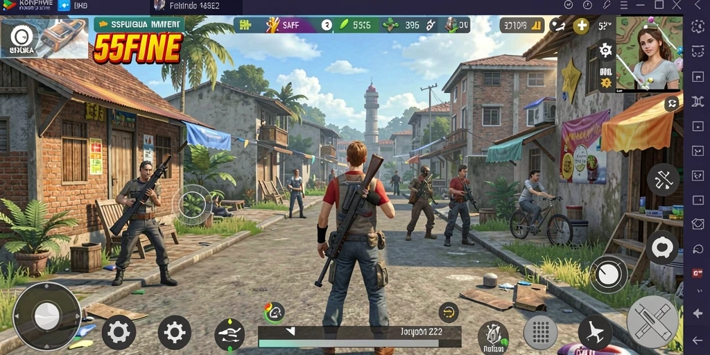 Tampilan gameplay <strong>55FIVE</strong> yang menarik dan interaktif dengan karakter yang beragam.