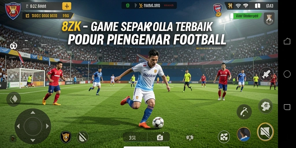Tampilan gameplay <strong>8ZK</strong> yang menarik dan mendebarkan di lapangan sepak bola.