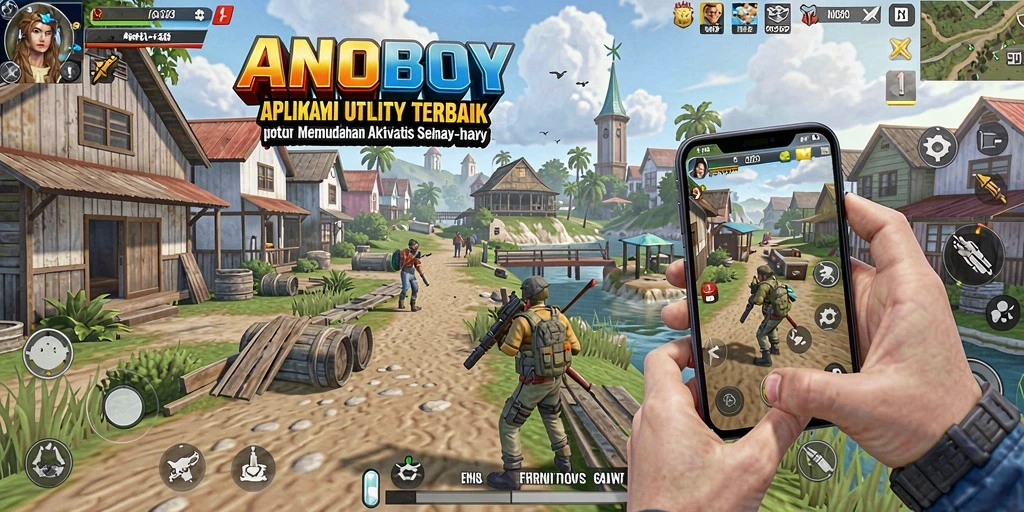Tampilan antarmuka utama ANOBOY yang memudahkan pengguna.