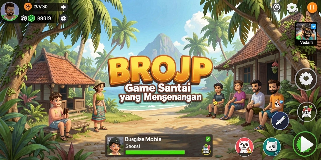 Tampilan gameplay BROJP yang penuh warna dan menarik.