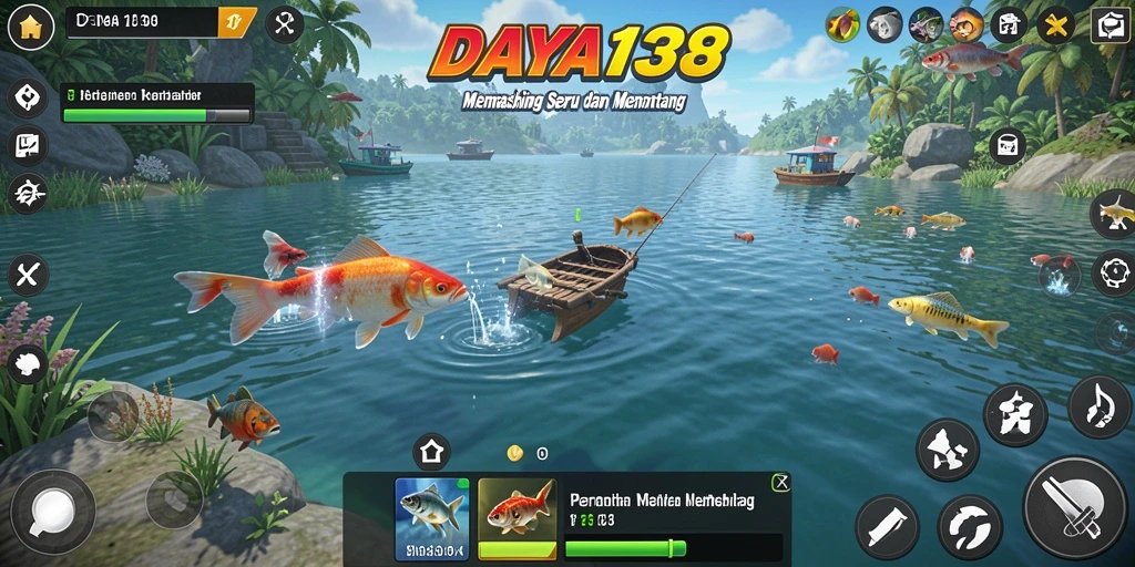 Tampilan gameplay DAYA138 yang menawan saat memancing di lautan