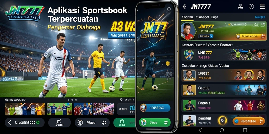 Tampilan antarmuka JNT777 yang menarik dan informatif untuk taruhan olahraga.