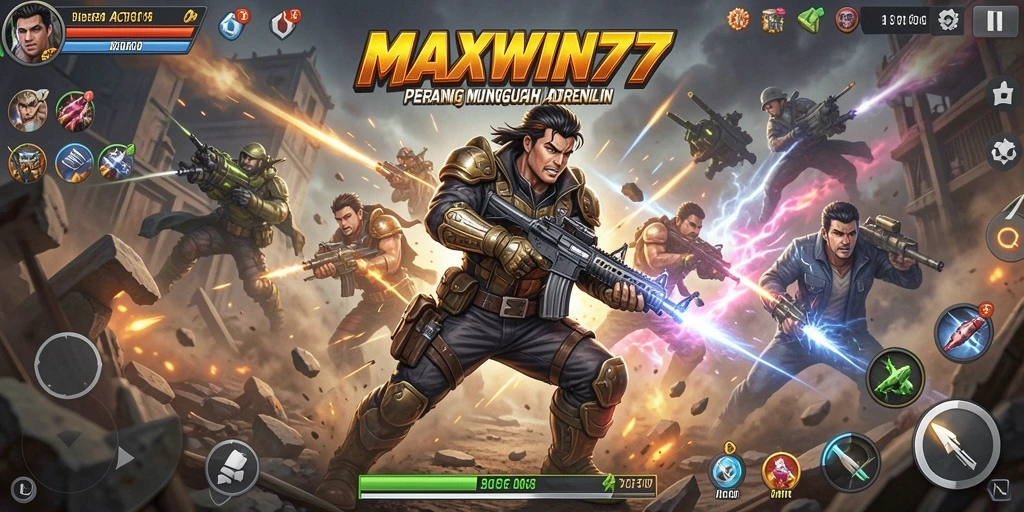 Menampilkan aksi pertempuran mendebarkan dalam MAXWIN77.