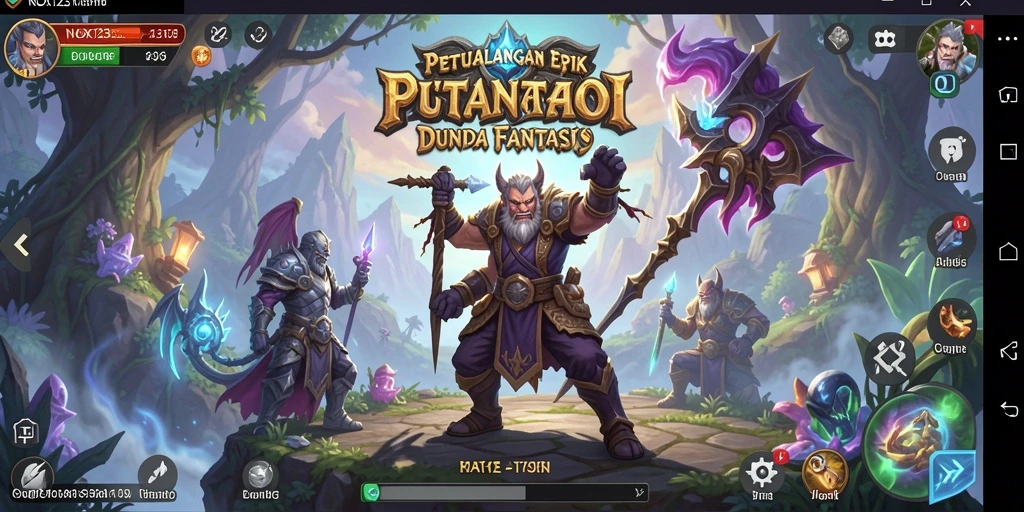Tampilan gameplay NOX123 yang menakjubkan dan interaktif.