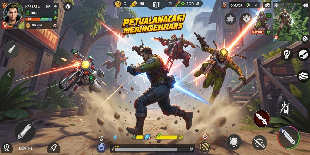 Tampilan gameplay RAKYATJP yang penuh aksi dan keseruan.