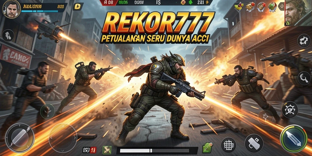 Tampilan gameplay seru dan aksi mendebarkan di REKOR777.