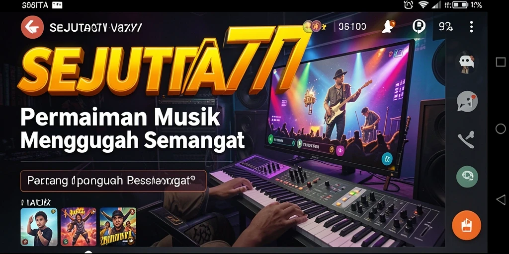 Tampilan menarik gameplay SEJUTA77 dengan beragam pilihan lagu.