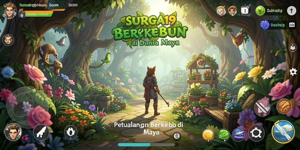 Screenshot yang memperlihatkan gameplay seru dalam berkebun dan merawat hewan.