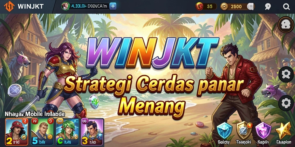 Tampilan grafis menarik dari gameplay WINJKT yang strategis.